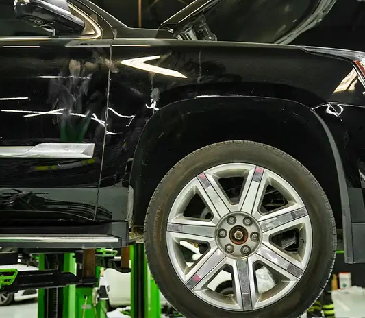 Finished peelable paint colour change at the System X Car Care workshop in Dubai