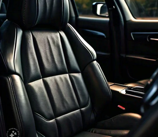 Leather car seat upholstery completed by System X Car Polish in Dubai
