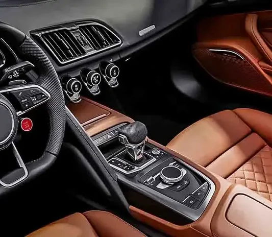 Custom car interior upholstery completed by System X Car Polish in Dubai